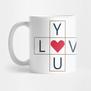 Love You Crossword Mug